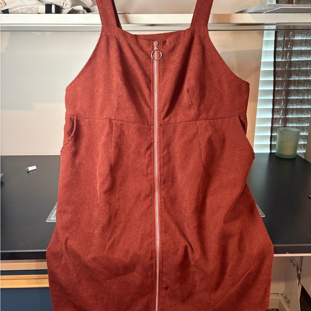 SHEIN Curve Rust Orange Jumper Dress